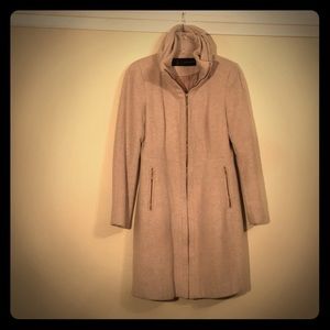 Wool blend Zara coat in tan/oatmeal/sand